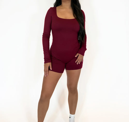 Isabela Romper - Burgundy