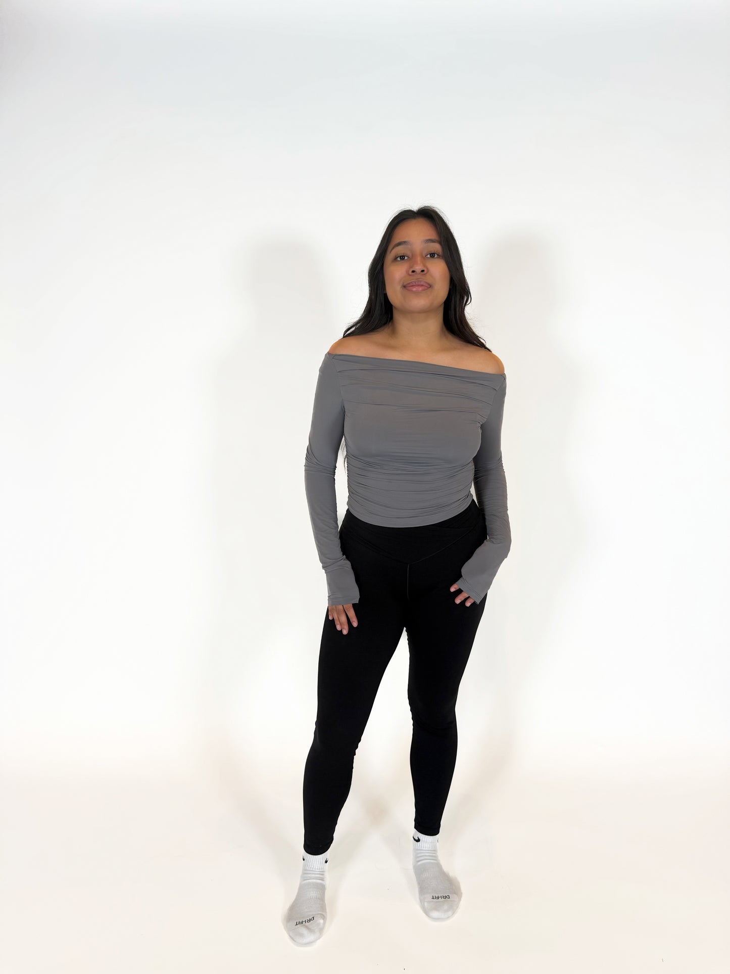 Giselle Top - Charcoal