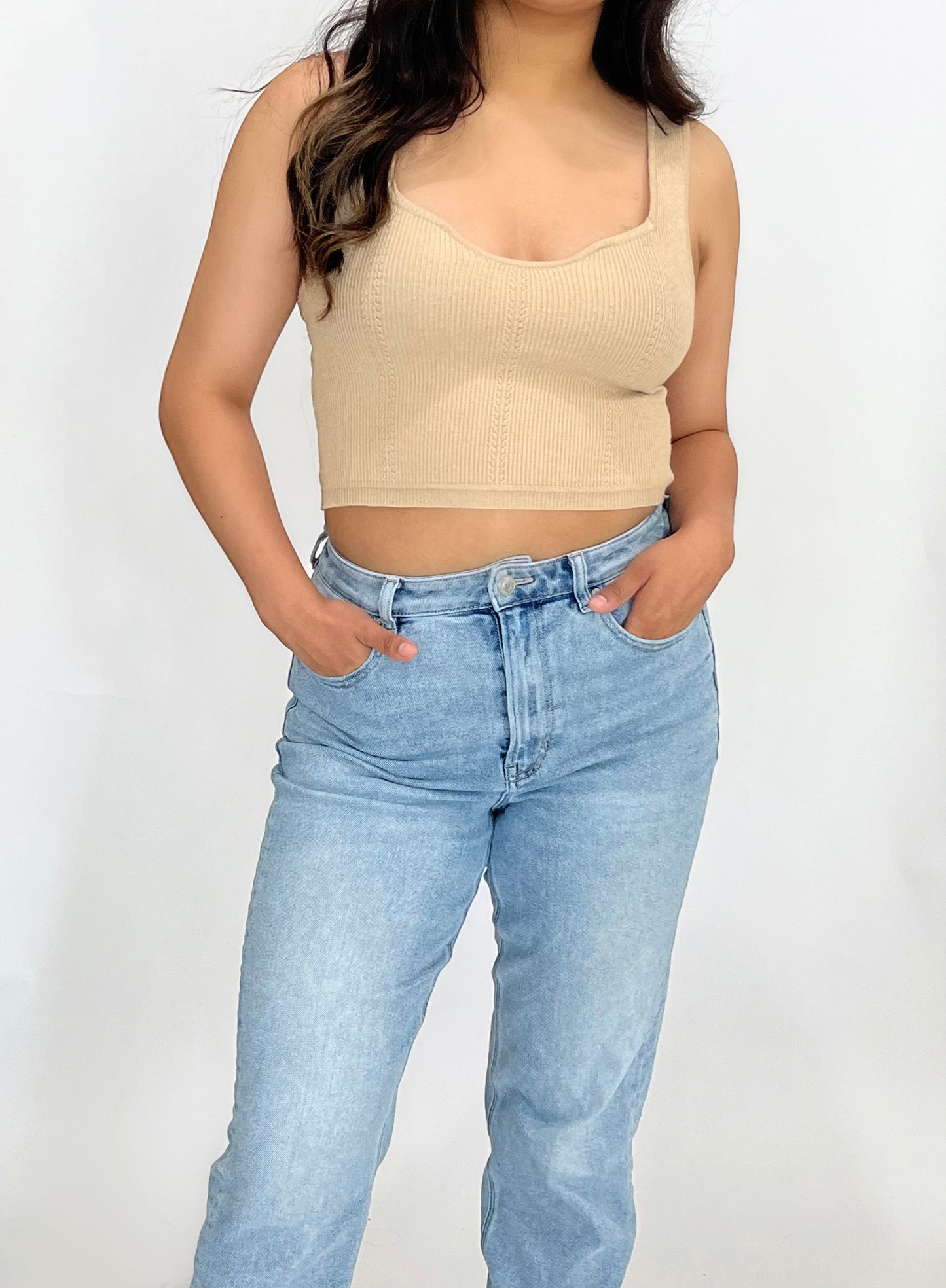 Rosalie Tank Top - Light Brown