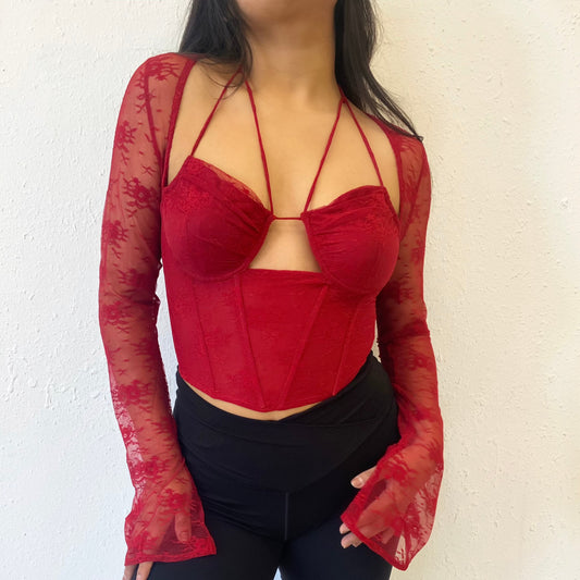 Valentina Corset Top - Red