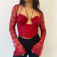 Valentina Corset Top - Red