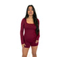 Isabela Romper - Burgundy