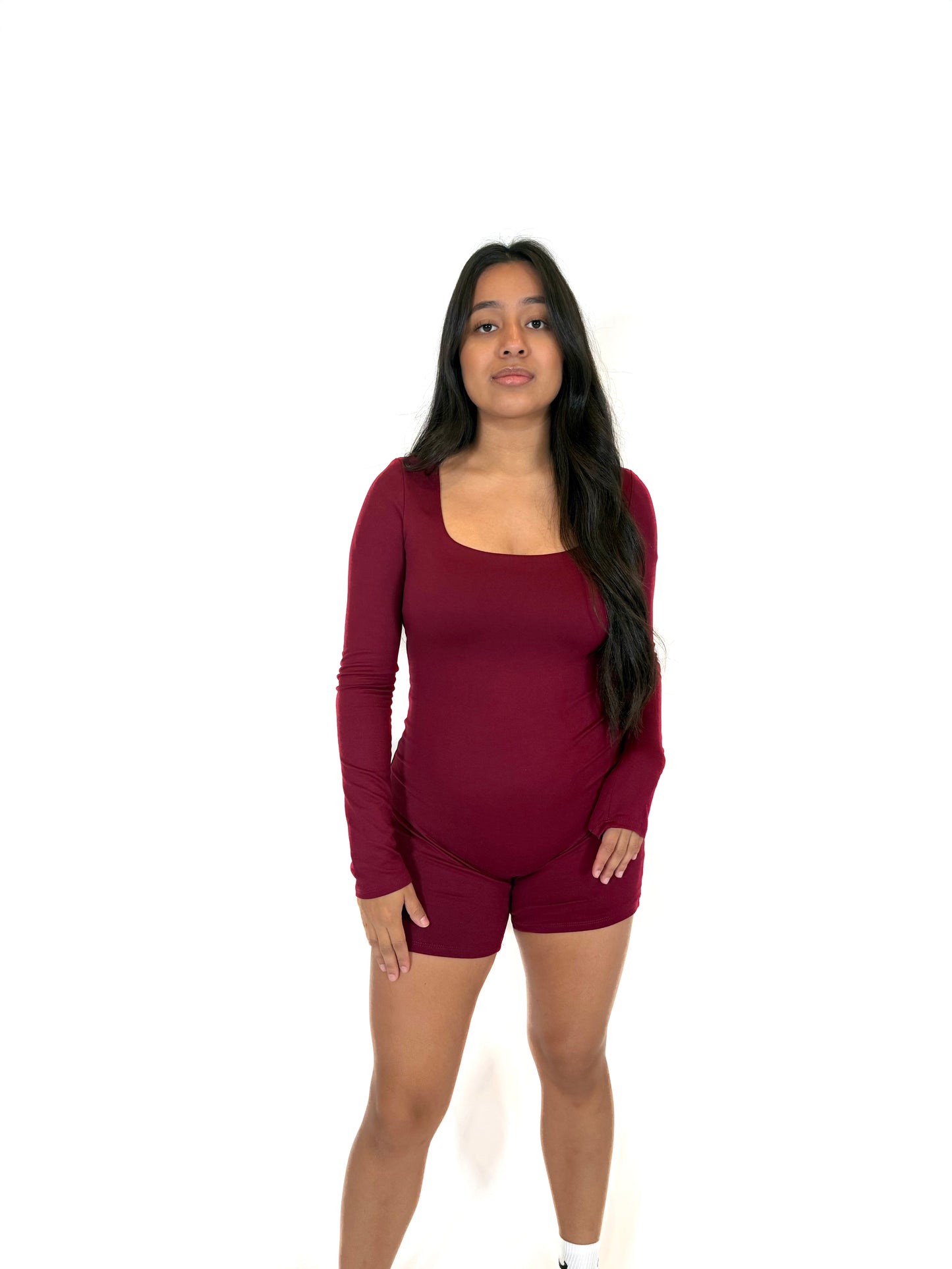 Isabela Romper - Burgundy