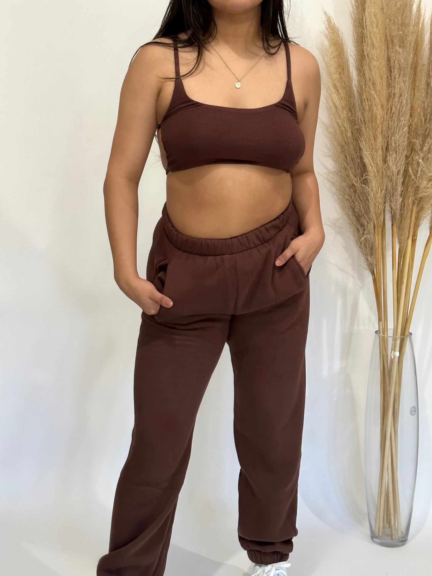 Valerie Lounge Sweat Set - Brown