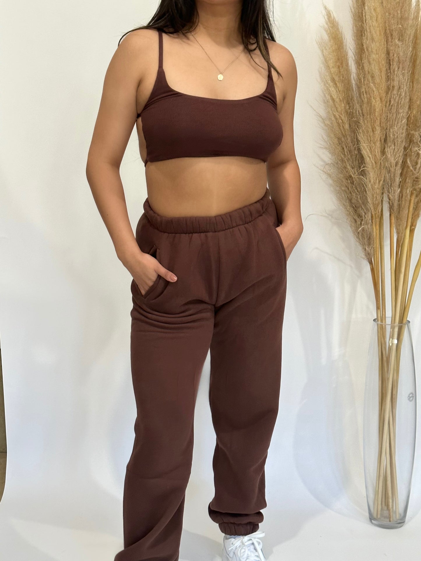 Valerie Lounge Sweat Set - Brown