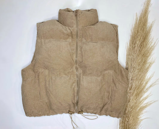 Danielle Puffer Vest - Latte